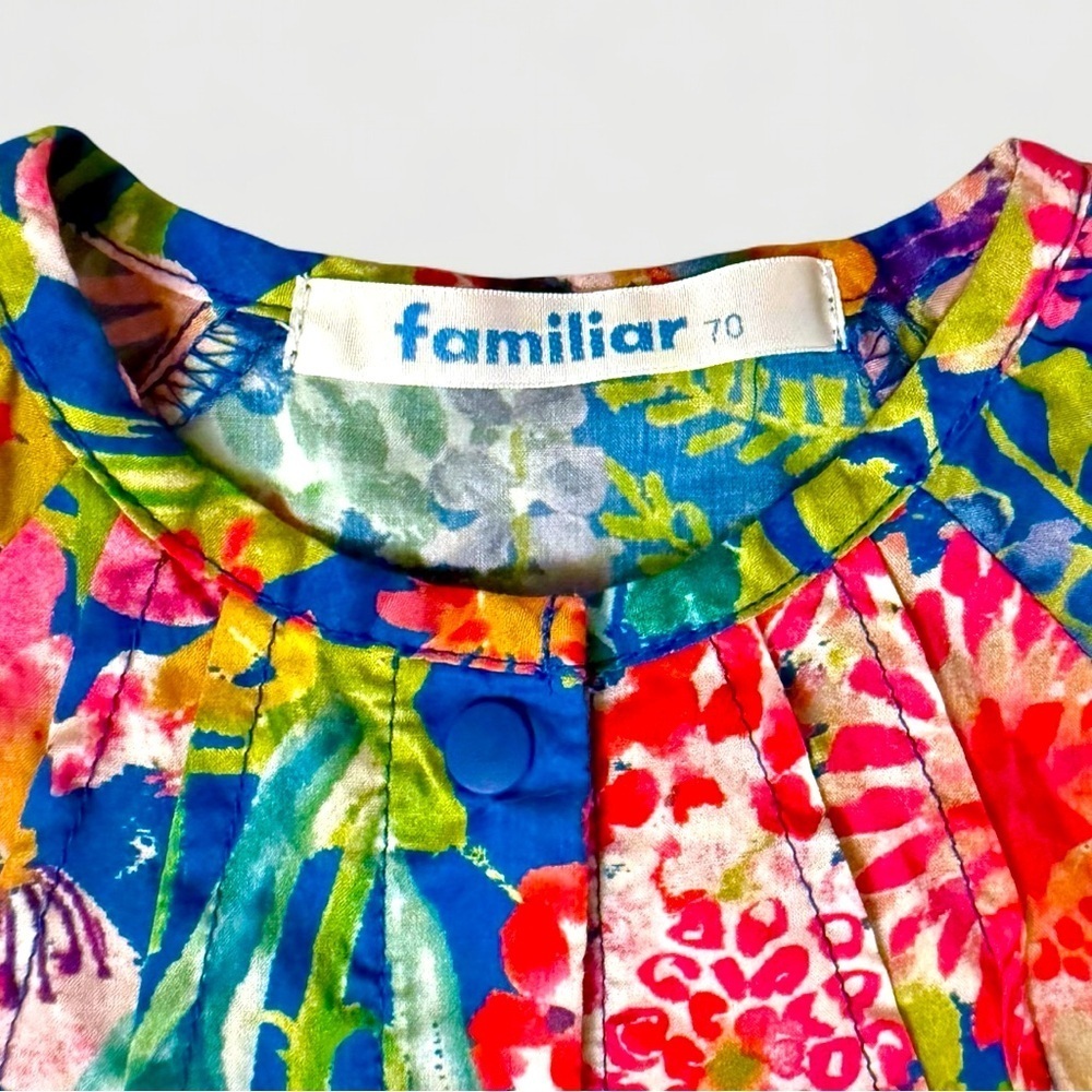Familiar Japan Baby Girl Floral Bubble Romper 70 / 6–12M Ruffle Butt - Picture 15 of 16